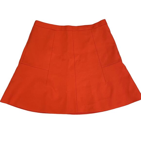 J. Crew Orange Flare Mini Skirt - Picture 1 of 7